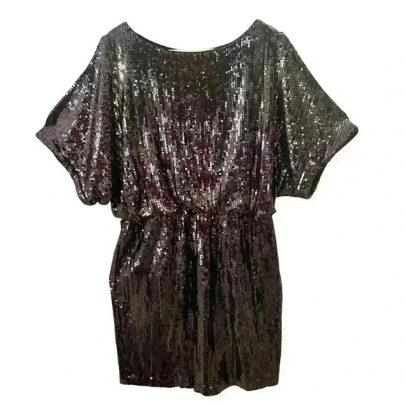 BA Nites by Melanie Lyne Sequins Mini Dress, Party-Ready Size 4, Glittery & Chic - Picture 8 of 16